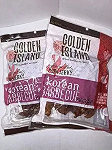 Golden Island Natural Style Pork Jerky, Korean Barbecue Recipe, 14.5oz (2 Count)